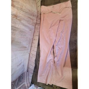 Rue21 pink pants slacks women's 7/8 white‎